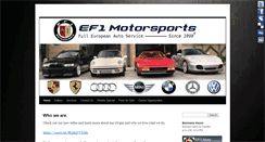 Desktop Screenshot of ef1motorsports.com