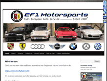 Tablet Screenshot of ef1motorsports.com